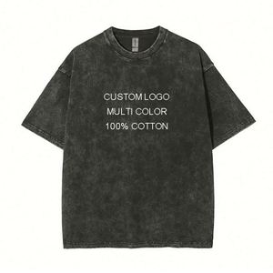 AI~MICH Clothing Manufacturer Men's T-<b>shirt</b> Custom Oversized Heavyweight Printing Cotton Acid Washed Graphic Vintage T <b>Shirts</b> - Product Image 3