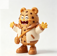 Figurine de collection personnalisée en PVC et ABS, ours en chocolat, style dessin animé, statue d'art, fabriquée en Chine, OEM sur mesure pour marque, vente en gros