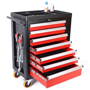 Mechanic Professional Cabinet Cart With 7 Drawers Steel <strong>Tool</strong> <strong>Trolley</strong> for Automobile Repair Workshop - Product Image 1