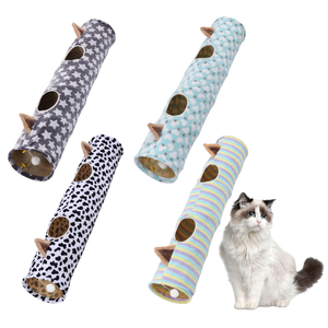 Kedi tüpler için katlanabilir kedi tüneli oyuncaklar dayanıklı tavşan topları kırışık yatak Pet tavşan kedi - Product Image 1