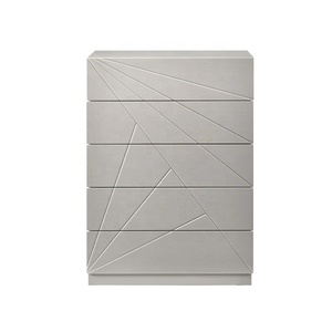 NOVA 11NAA023 Modern 5PCS Platform Modular <strong>Bedroom</strong> Set King <strong>Bedroom</strong> <strong>Unit</strong> in White &amp; Light Grey - Product Image 3