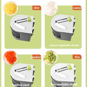 4 in 1 Multifunctional Large Capacity Spiral Potato Cutter Food <b>Chopper</b> Spiralizer <b>Vegetable</b> Slicer - Product Image 3