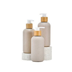 Bao Bì Mỹ Phẩm 250Ml 300Ml 500Ml Rơm Lúa Mì Phân Hủy Sinh Học Dầu Gội Đầu Chai Bơm Chai Với Lotion Dispenser - Product Image 3