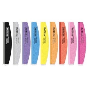 Half Moon Sanding Nail File Sponge Biểu Tượng Tùy Chỉnh In Double Side Moon Shape Làm Móng Tay Tập Tin Sanding Tập Tin Và Bộ Đệm 100/180 - Product Image 1