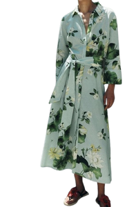 Robe élégante à fleurs feuillues de grande taille avec un design unique et un look élégant, idéale disponible au prix de gros - Product Image 2