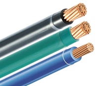 Cable THHN de Vietnam, Filipinas, Cable THWN CCA/cobre trenzado 14AWG/12AWG/10AWG/8AWG/6AWG/4AWG, Cable de chaqueta de nailon con aislamiento de PVC