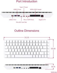 Ván Raspberry Pi 500 + máy tính mạnh mẽ được xây dựng Bàn Phím Cơ khí Wi-Fi/Hỗ trợ Dual-4K tốc độ cao NVMe SSD - Product Image 5