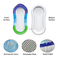 Matelas flottant gonflable en maille pour piscine, chaise longue aquatique gonflable en PVC pour fêtes estivales à la plage