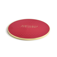 Miroir de poche personnalisé en alliage de zinc avec logo en relief circulaire sur un seul côté, design carré, nouveau modèle