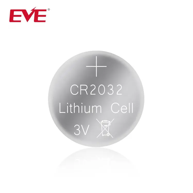 EVE 3V a Bottone Al Litio Della Batteria Delle Cellule del Limno2 CR2032 per Pistola Temperatura Orologio