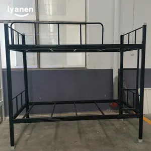 Cina Kualitas Tinggi Perabot Kamar Tidur Orang Dewasa Steel Double Decker Asrama Tugas Berat Logam Tempat Tidur Susun