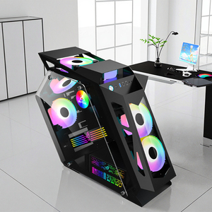 ใหม่เคสพีซีสำหรับเล่นเกมคอมพิวเตอร์ตั้งโต๊ะขนาดกลางพร้อมไฟ RGB เคสพีซีกระจกนิรภัย3.0แบบ USB ATX - Product Image 6