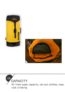 Sac à dos jaune multifonctionnel pour l'extérieur, imperméable, à épaule, pour le <span class=keywords><strong>camping</strong></span>, l'escalade, 40l - Product Image 6