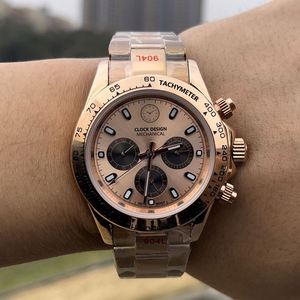 Nuevo Reloj de Pulsera Cronógrafo Automático Mecánico para Hombre, Caja de Acero Inoxidable 904L con Cristal de Zafiro, 40 mm, Movimiento 7750 4130 - Product Image 6