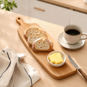 Tabla de cortar larga de madera de haya premium con orificio para colgar, tabla de picar estrecha de madera para servir pan y <span class=keywords><strong>queso</strong></span> - Product Image 2