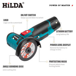 Mini-meuleuse d'angle industrielle sans fil 12V, sans balais, à batterie lithium, portable, pour polissage et meulage, outil électrique DIY, garantie 3 ans - Product Image 3