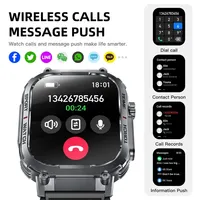 Montre connectée sport pour homme, étanche 3ATM, écran 2,02 pouces, appels Bluetooth, fréquence cardiaque, lampe torche, compatible Android iOS iPhone, vente en gros