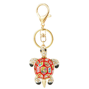 Porte-clés tortue de luxe scintillant, porte-clés en cristal brillant, porte-clés animal marin tendance, porte-clés tortue mini mignon - Product Image 5