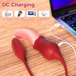 10 Vibración <span class=keywords><strong>Rosa</strong></span> Lengua larga Vibrador Clítoris Lamiendo Masajeador Sexo oral Adulto Para mujeres vibrador - Product Image 2