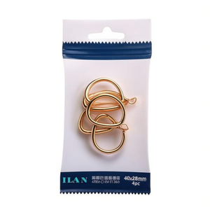 ห่วงโลหะ Ilan ขนาด 40x28 มม. 4 ชิ้น สำหรับงานกระเป๋าและงานฝีมือ - Product Image 2