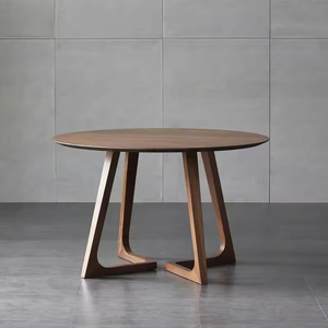 <span class=keywords><strong>Tavolo</strong></span> da Pranzo Rotondo in <span class=keywords><strong>Legno</strong></span> Massello Stile Nordico di Lusso, per Casa, Tempo Libero, con Sedie Larghe, per Negoziazioni e Ricevimenti - Product Image 4
