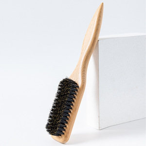 Peignes solides transfrontaliers en bois de hêtre pour hommes Brosse de nettoyage Pompadour pour la <span class=keywords><strong>coupe</strong></span> de cheveux Brosse à barbe et moustache Peigne en stock - Product Image 3