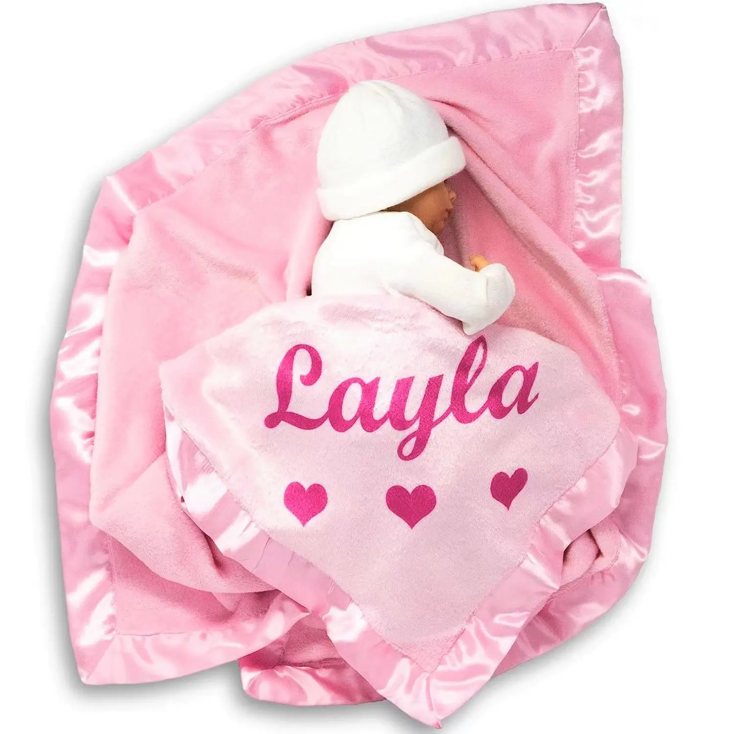 Couvertures de bébé nouveau-né personnalisées impression de nom réception douche cadeau couverture en flanelle