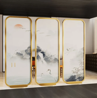 Paravent de séparation ovale mobile en verre sur mesure pour mariage, avec cadre en acier inoxydable, par le fabricant moderne de mobilier de mariage