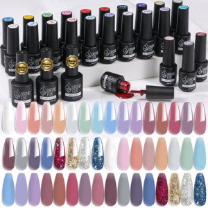 <span class=keywords><strong>Kit</strong></span> de vernis à ongles en <span class=keywords><strong>gel</strong></span> soak-off personnalisé <span class=keywords><strong>avec</strong></span> logo d'usine, marque privée, 24 couleurs, <span class=keywords><strong>kit</strong></span> de manucure <span class=keywords><strong>UV</strong></span> LED <span class=keywords><strong>avec</strong></span> base et top coat - Product Image 1