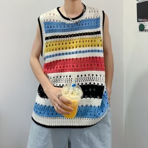 Suéter Retro Casual de Verano para Hombre y <span class=keywords><strong>Mujer</strong></span>, Chaleco a Rayas, Estilo de Pareja, Tejido de Moda - Product Image 1