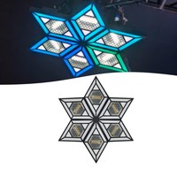 Luz LED Retro Pixel Vintage de 150W para Escenario, IP20 RGB 100 °   Panel de Luz Decorativo DMX RDM de Ángulo Amplio para Bares y Clubes