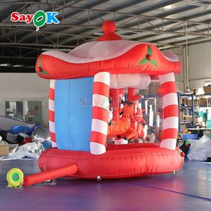 Carrusel Inflable Navideño de Santa Claus de 3m, Decoración Navideña Inflable para Exteriores, Fabricado con Tela Oxford y PVC - Product Image 2