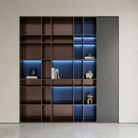 Étagère murale décorative en acier inoxydable noir mat, support pour ornements, montage mural, pour hôtel, salon, literie, outils