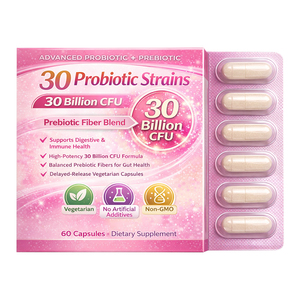 แคปซูลโปรไบโอติกและพรีไบโอติกขั้นสูง 30 สายพันธุ์ 30 พันล้าน CFU ช่วยระบบย่อยอาหาร เสริมภูมิคุ้มกัน ปรับสมดุลลำไส้ ชนิดออกฤทธิ์ช้า - Product Image 2
