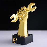 Clé à étrier à marteau personnalisée Compétences Concours Prix Métal 3d Modèle Camion Réparateur Trophée