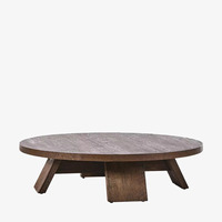 Table basse rétro en bois massif de style Wabi-sabi pour la maison, le salon, le café, l'hôtel ou l'appartement.