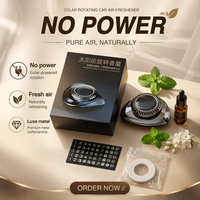 Diffuseur d'air solaire rotatif pour voiture BOOLA V60 UFO 3-en-1, à fixer sur le siège, élimination des odeurs et du formaldéhyde, parfum personnalisé