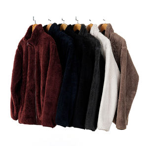 Rocker Fleece Pijamas para hombres Moda <span class=keywords><strong>Mujer</strong></span> Cálido Coral Fleece <span class=keywords><strong>Chaqueta</strong></span> Pareja Franela Zip Colorido Personalizado Homewear Tops <span class=keywords><strong>Chaqueta</strong></span> - Product Image 1