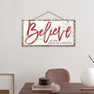 In stock: Modern minimalist living room decorative paintings, English <b>wall</b> inspirational signs, wooden plaques, "Believe in - Product Image 3