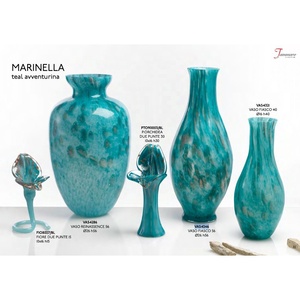 Italian Glass Fiasco Collection <b>Vase</b> in Teal Avventurina Color Modern Design Home Decoration Flower <b>Stand</b> - Product Image 3