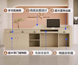 Vẻ Đẹp Salon Bàn Tiếp Tân Ánh Sáng Sang Trọng Cong Thanh Toán Truy Cập Công Ty Bảng Cho Đám Cưới Chụp Ảnh Khiêu Vũ Phòng Thu Quần Áo - Product Image 5