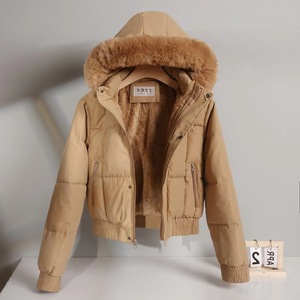 Veste Doudoune Courte Style Parka Coréenne pour Femme, Imperméable Hiver Style Hongkongais, Doublure Polaire Courte et Grand Col en <span class=keywords><strong>Laine</strong></span> - Product Image 2