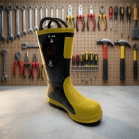 Bottes de sécurité en néoprène pour pompiers, résistantes au feu et à la chaleur, pour hommes, utilisation en cas d'incendie, logo personnalisé, ISO CE