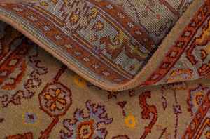 พรมขนสัตว์แบบตุรกีลายเรขาคณิต9x12ย้อมสีผักปรับแต่งได้สำหรับห้องโถงออกกำลังกายบ้านสวดมนต์ปิกนิก10มม. - Product Image 6