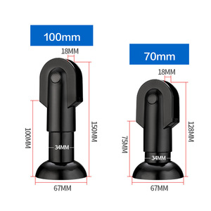 Xinshengfa Bathroom Partition Hardware Kit Black Nylon Support Legs Hinges Locks <b>Brackets</b> For Public Restrooms - Product Image 4