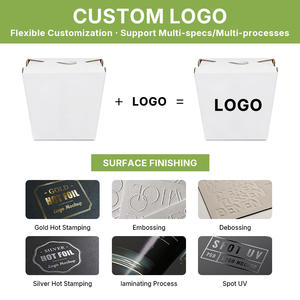 Caja de Embalaje para Comida para Llevar, Personalizada, Desechable, Recubierta de Blanco, Ecológica, Biodegradable, Portátil, para Arroz, Fideos Chinos, con Asa - Product Image 5