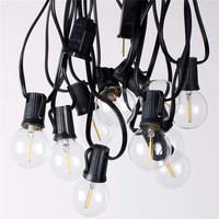 Guirlande lumineuse extérieure étanche 25 pieds 10 LED G40 pour cour de mariage, noël, patio, jardin, hôtel,