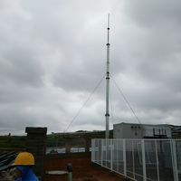 Torre de Protección Contra Rayos de Acero Galvanizado por Inmersión en Caliente, Torre de Pararrayos para Estación Base de Telecomunicaciones