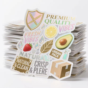 Pegatina Holográfica Personalizada, Etiqueta Adhesiva Impermeable, Paquete de Pegatinas Troqueladas, Pegatinas de Vinilo UV de Dibujos Animados y Anime - Product Image 1