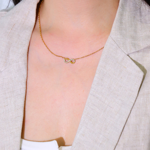 <span class=keywords><strong>Collier</strong></span> en acier inoxydable tendance, zircon, plaqué or 18 carats, pendentif symbole <span class=keywords><strong>infini</strong></span>, colliers pour femmes, accessoires quotidiens - Product Image 5
